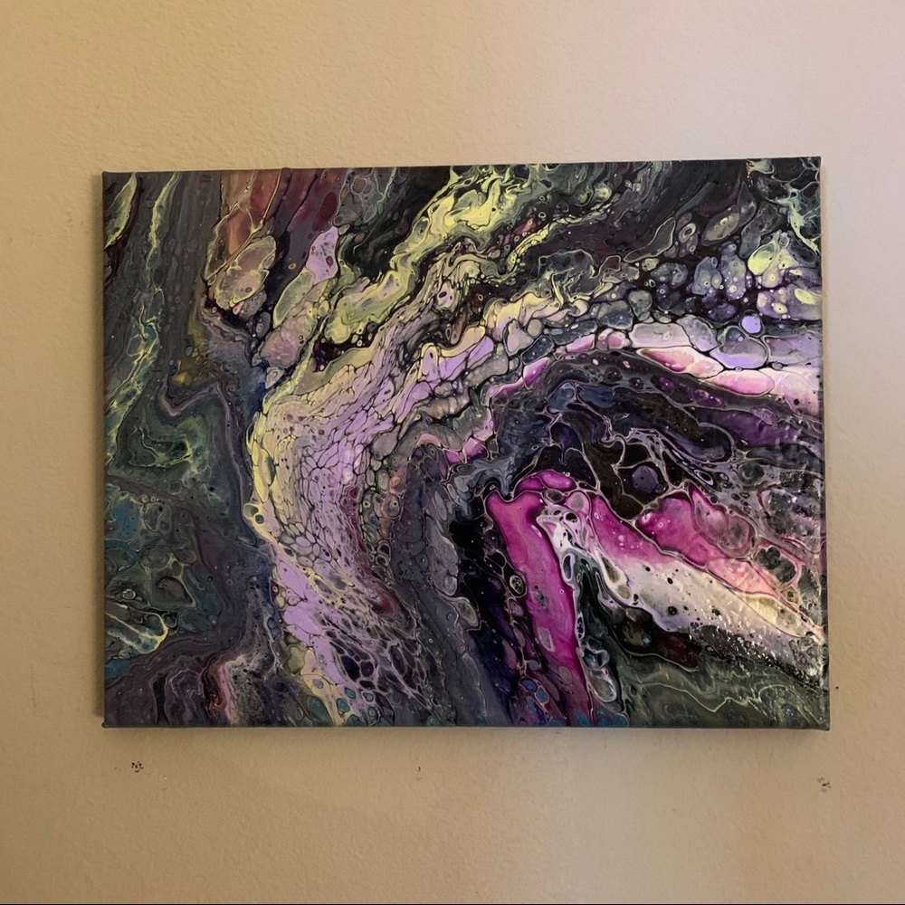 “Whisper” Original Pour Painting on canvas